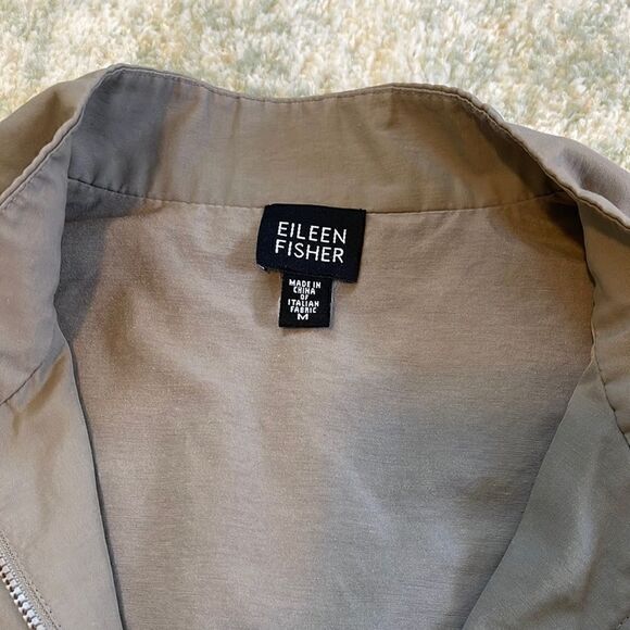 Eileen Fisher Grey Zip Jacket M - Picture 3 of 7